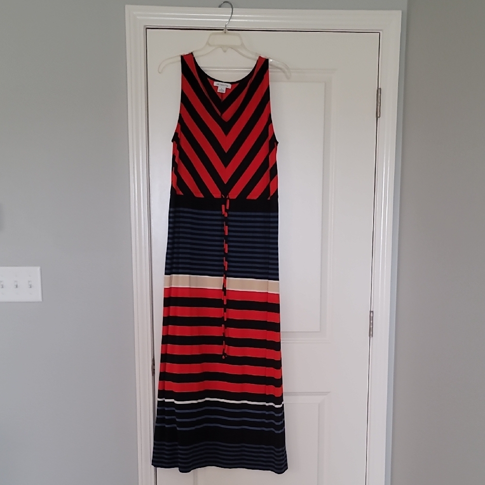 Liz Claiborne Red and Blue Sleeveless Sundress